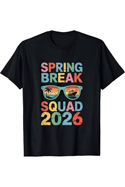 799 تي شيرت 2026 Spring Break Squad Retro Team Family Fun، بأكمام قصيرة مطبوع...