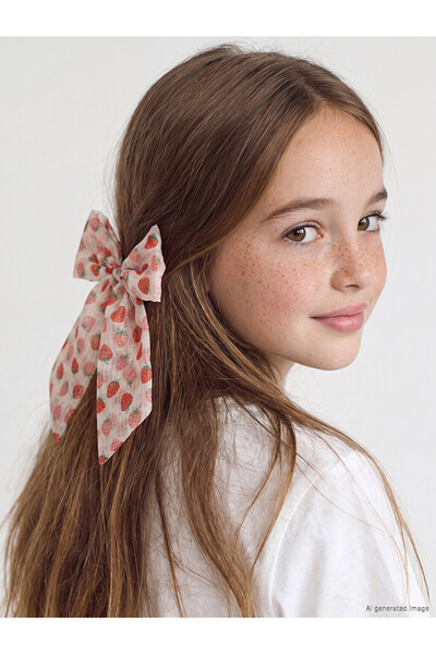 LC Waikiki I Strawberry Printed Girls' Bow Buckle from Freezen Store