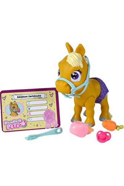 Simba PAMPER PETZ CĂLUȚ INTERACTIV: BEA, FACE PIPI + SCUTEC, SUZETĂ, BIBERON