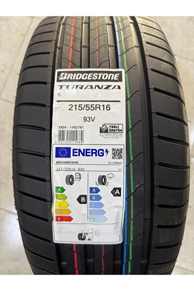 Bridgestone / 215/55R16 (TURANZA 6) 2026 YAZLIK (1 ADET FİYATIDIR. EN AZ 2 AD...