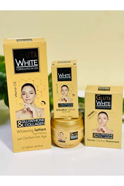 GLUTA WHITE 4-Piece Set – Glutathione & Collagen Whitening Body Cream 275ml, ...