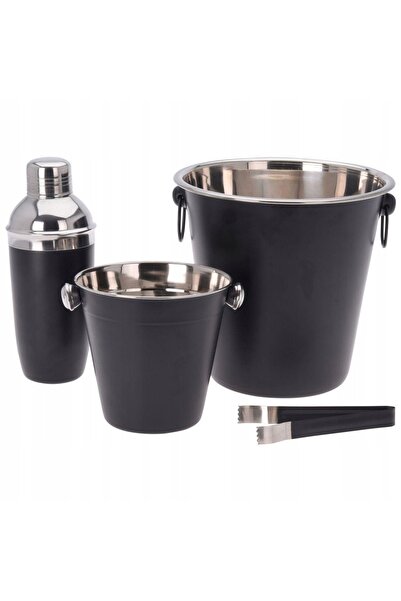 EH Excellent Houseware Set de barman Barowy, găleată mare pentru gheață cu cl...