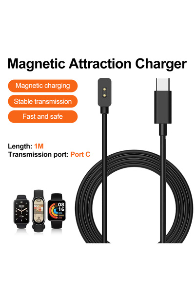 Choice كابل شحن USB من النوع C لـ Band 9 8 Active Mi Band 10 9 8 Pro، محول شح...