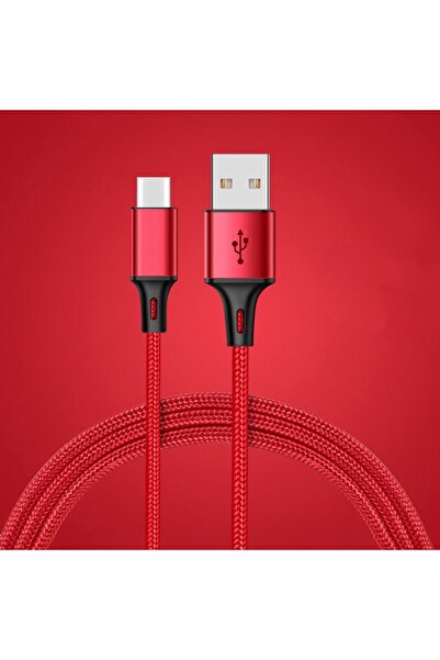 Choice11 2m Red USB Type C Cable Date Sync 3A Fast Charging 25cm Short 1m 2m ...