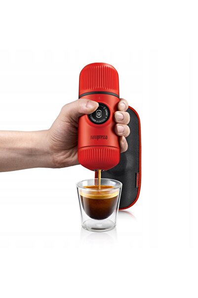 Wacaco Nanopresso Lava Red Aparat de espresso portabil + Husă