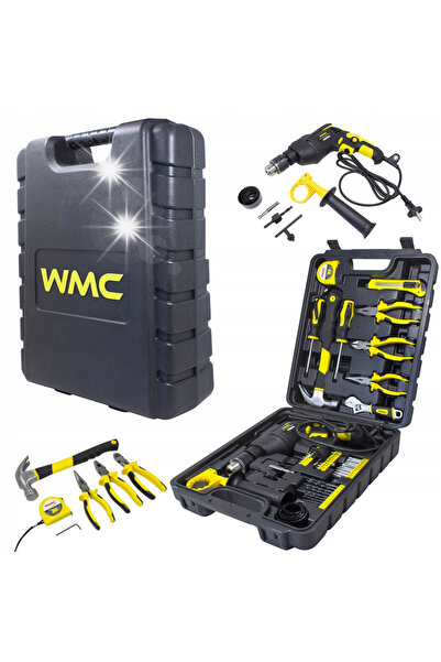 WMC Tools Set de scule pentru atelier Mașină de găurit Ciocan Șurubelnițe Biț...