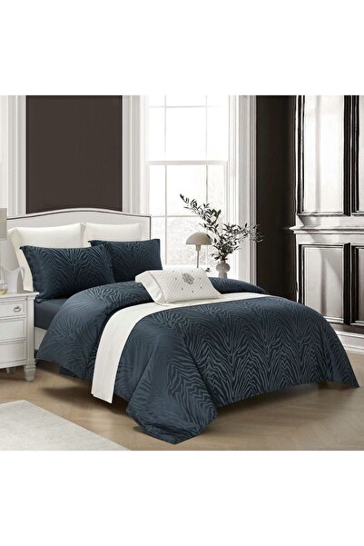 Pucioasa Fabrica 100% Cotton Jacquard Duvet Cover Set with Stretchy – 4 piece...