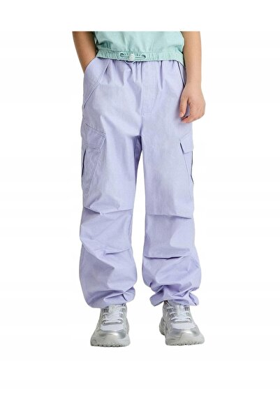 NO BRAND Pantaloni jogger lila, cu buzunare cargo la modă, talie elastică, re...