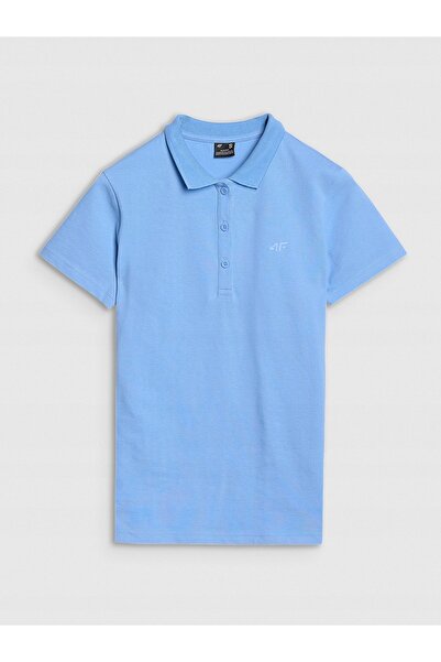 4F Tricou polo de damă F365 denim R. M