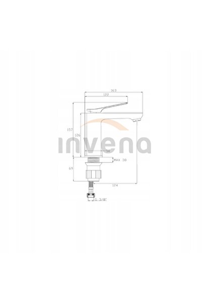 NO BRAND Invena washlet cu baterie, negru, crom