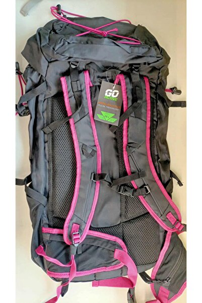 NO BRAND Rucsac Turistic Trekking Go Active 26 L Negru cu Elemente Roz Mare