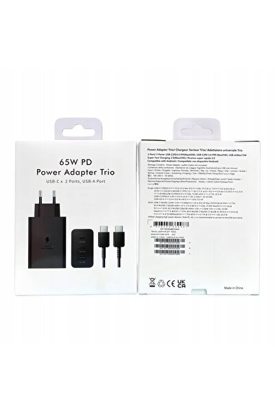 NO BRAND Încărcător rapid Pd 65W pentru Samsung etc. cu cablu USB-C de 2m, în...