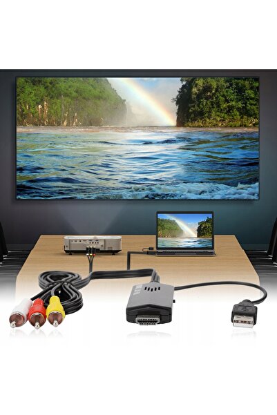 NO BRAND Convertor HDMI la AV RCA 1080P HD (cablu la cablu)
