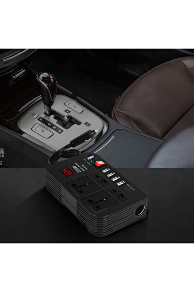 NO BRAND Invertor auto, Invertor auto 12V la 230V cu USB, 300W