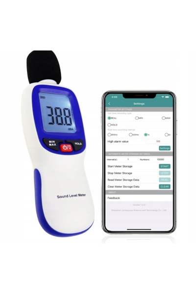 NO BRAND Sonometru Decibelmetru 30-130 dBA Bluetooth Portabil de mână