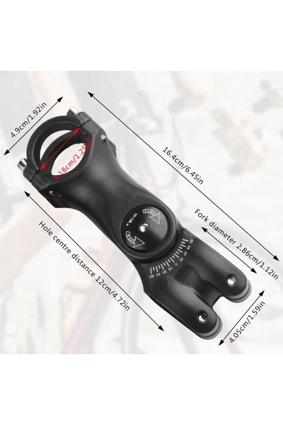 NO BRAND Mostek Bike Extensie înălțătoare reglabilă pentru ghidon 31.8mm L.120mm