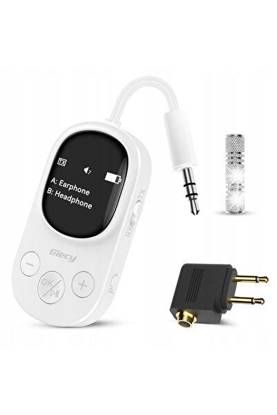 NO BRAND Giecy Adaptor Transmițător Receptor Bluetooth 5.3 pentru Avion, Mufă...