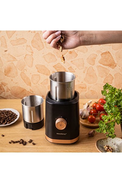 Klausberg Râșniță electrică 2 în 1 pentru cafea, condimente, fructe și legume...