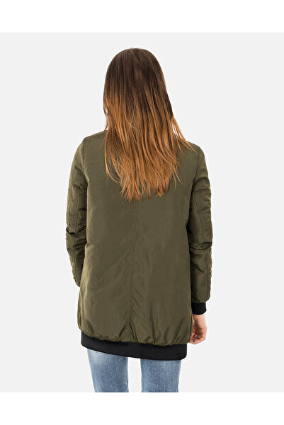 NO BRAND Geacă bomber de damă lungă 65112 XS Oliv
