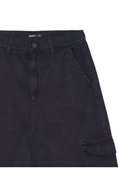 NO BRAND Pantaloni bej cu buzunare, croială largă, lungi, cargo, din bumbac, 38