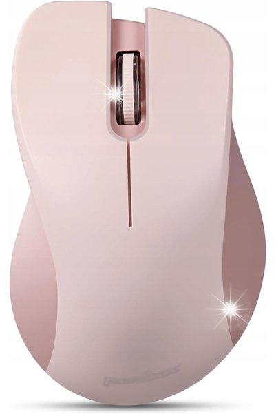 NO BRAND Mouse wireless 2,4 GHz cu clic silențios, roz