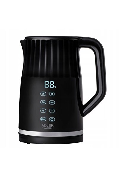 NO BRAND Fierbător electric metalic 1,7L, cu funcție de menținere la cald și LED