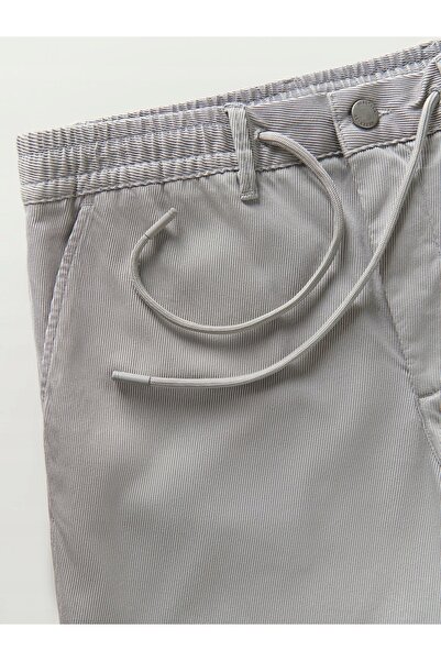 NO BRAND Pantaloni din bumbac gri, cu picior lung, cu buzunare, XXL