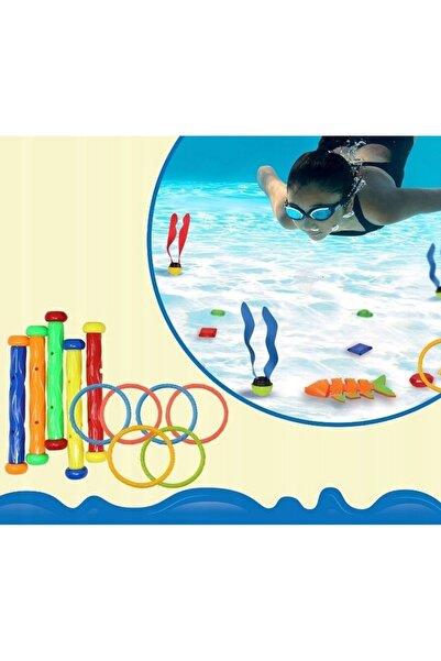 NO BRAND Set de jucării de scufundare colorate pentru piscină + Geantă