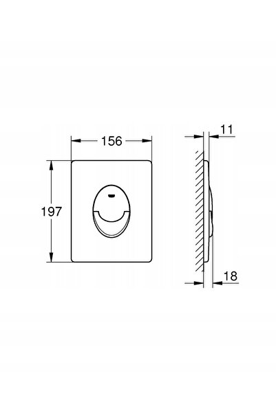 Grohe Buton de pornire negru mat 389642430