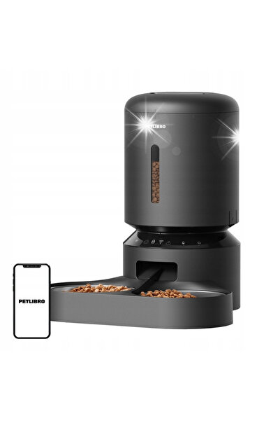 petlibro Dozator automat de hrană pentru animale, cu bol dublu, Wi-Fi, 5L
