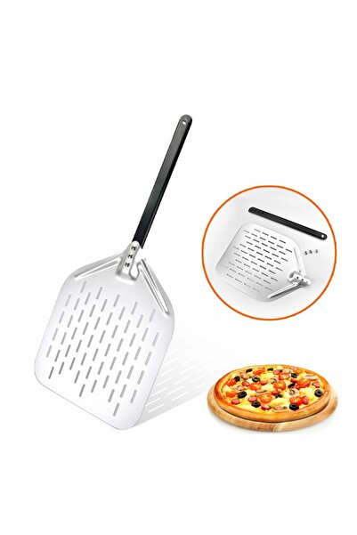 NO BRAND Lopată de pizza perforată de 12 inci pentru cuptor, lopată de pâine ...