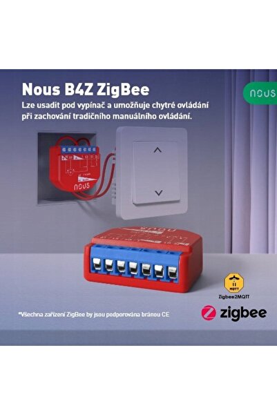 NO BRAND B4Z Nous 1-Kan. Modul inteligent de control jaluzele Zigbee