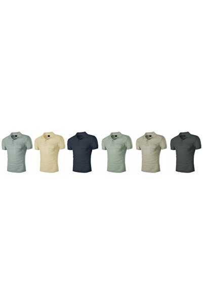 NO BRAND Tricou polo bărbătesc din bumbac, cu mânecă scurtă, mărime mare, Pol...