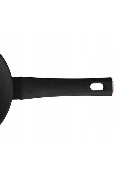 NO BRAND Tigaie 20 cm, Fashion FTV-0020 Negru mat-aur roz