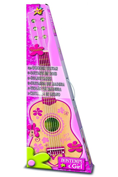 NO BRAND Bontempi |   Cinawoodharmony Chitară clasică din lemn 55 cm Roz