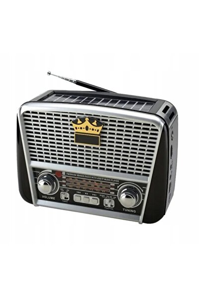 NO BRAND Radio solară roșie, portabilă, alimentată solar, cu alimentare la cu...
