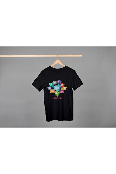 Noname Tricou Unisex Bumbac Premium Casual " Networks and social networks " I...