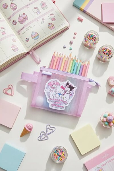 Miniso Lisanslı Hello Kitty Sweet Factory File Kalemlik 13,5 Cm – Pembe