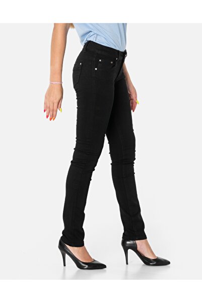 NO BRAND Blugi negri skinny de damă cu talie înaltă, elastici 3100 W26