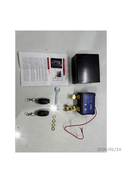 NO BRAND Întrerupător auto la distanță pentru baterie 12V/24V 240A cu 2 telec...