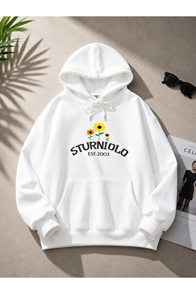 COMANCHERO Women's Sweet Blossom Design Printed Winter Sweatshirt