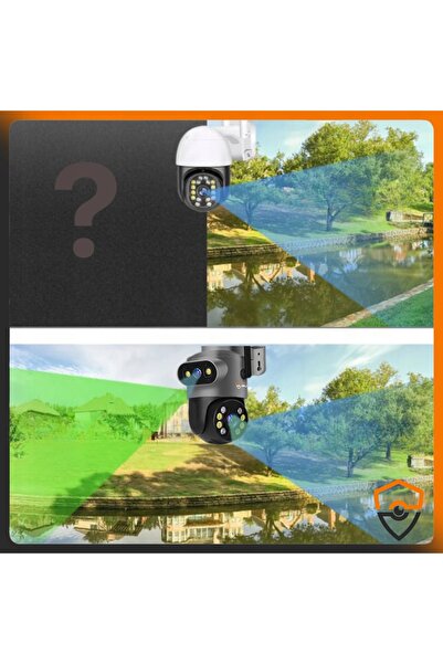 NO BRAND Cameră Duală WiFi de Exterior Rotativă 10MP Ultra HD Microfon Funcți...