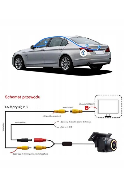 NO BRAND Cofania Optică Cameră Sony 200 °   Cabluri CVBS/AHD față-spate 1280X720