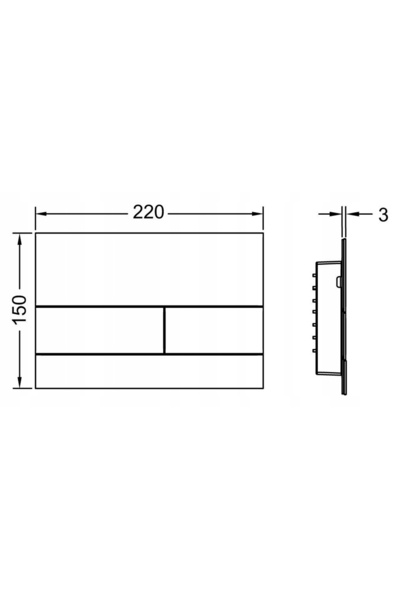 TECE Buton de spălare toaletă Square II alb 9240832