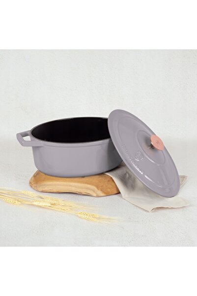 NO BRAND Vas oval pentru caserolă 4.65L cu capac 30cm Brytfanna