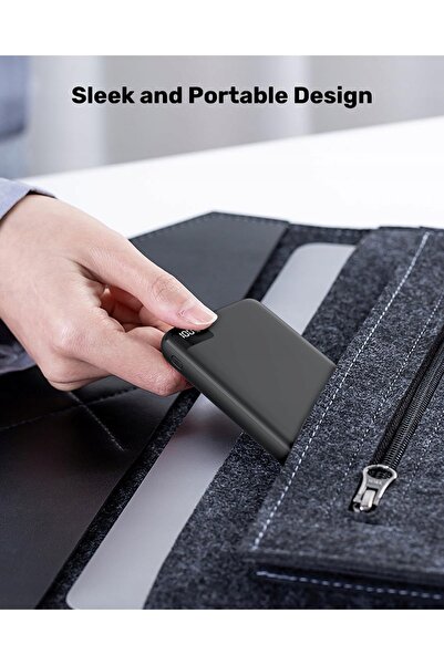 NO BRAND Baterie externă 27000mAh încărcător portabil cablu USB b07p negru
