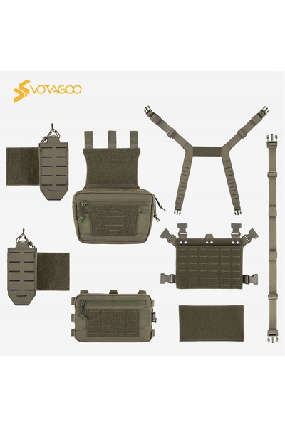 NO BRAND Votagoo Vestă Tactică Modulară de Antrenament Multifuncțională - Verde