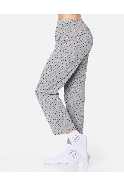 NO BRAND Set pijamale bumbac damă, tricou cu mânecă lungă + pantaloni 10881-5 XL