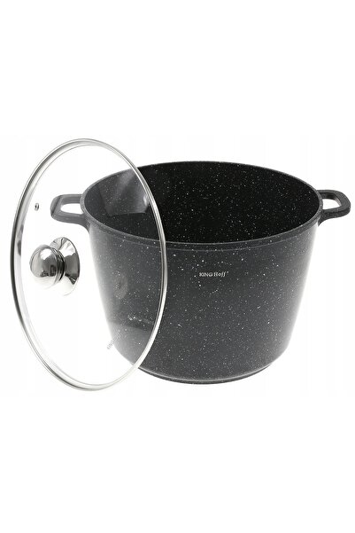 Kinghoff Vase de gătit prin inducție, oală mare din granit, capac, inducție, gaz