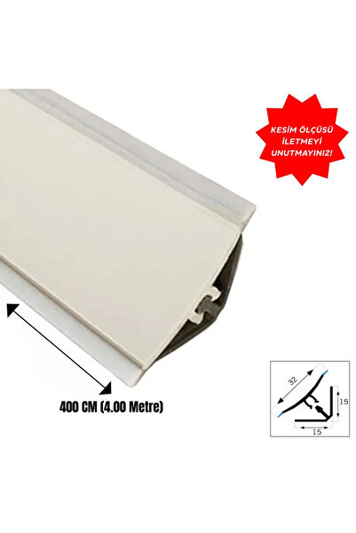 A1 Süpürgelik Pvc Profil 20x20 İç Bükey Kaplamalı Hg Beyaz